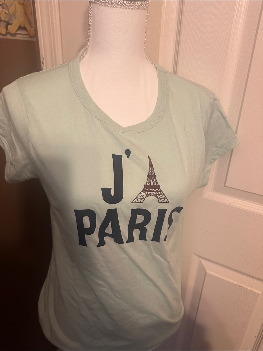 Old navy Perfect fit J'Paris Graphic Tee - Mint Green size large nwot